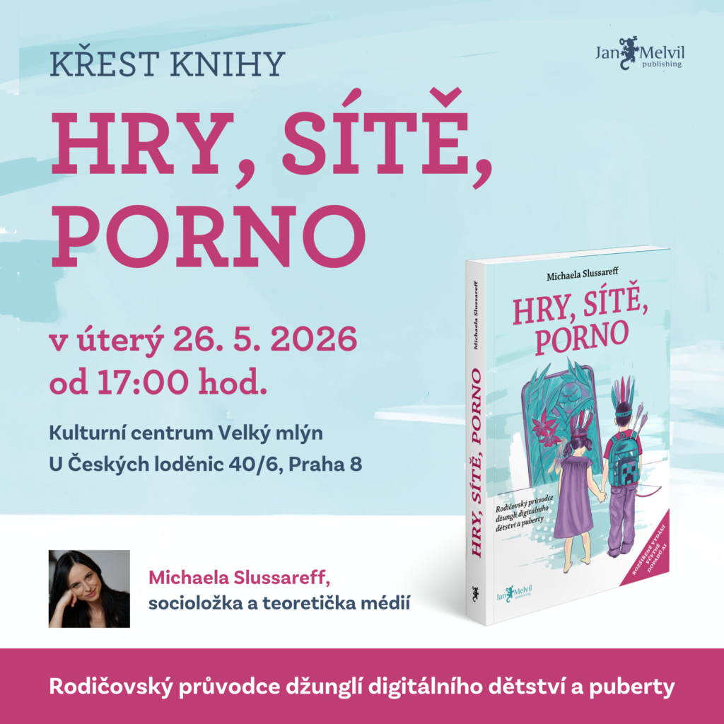 Zveme vás na křest knihy Hry, sítě, porno Zveme vás na křest knihy Hry, sítě, porno